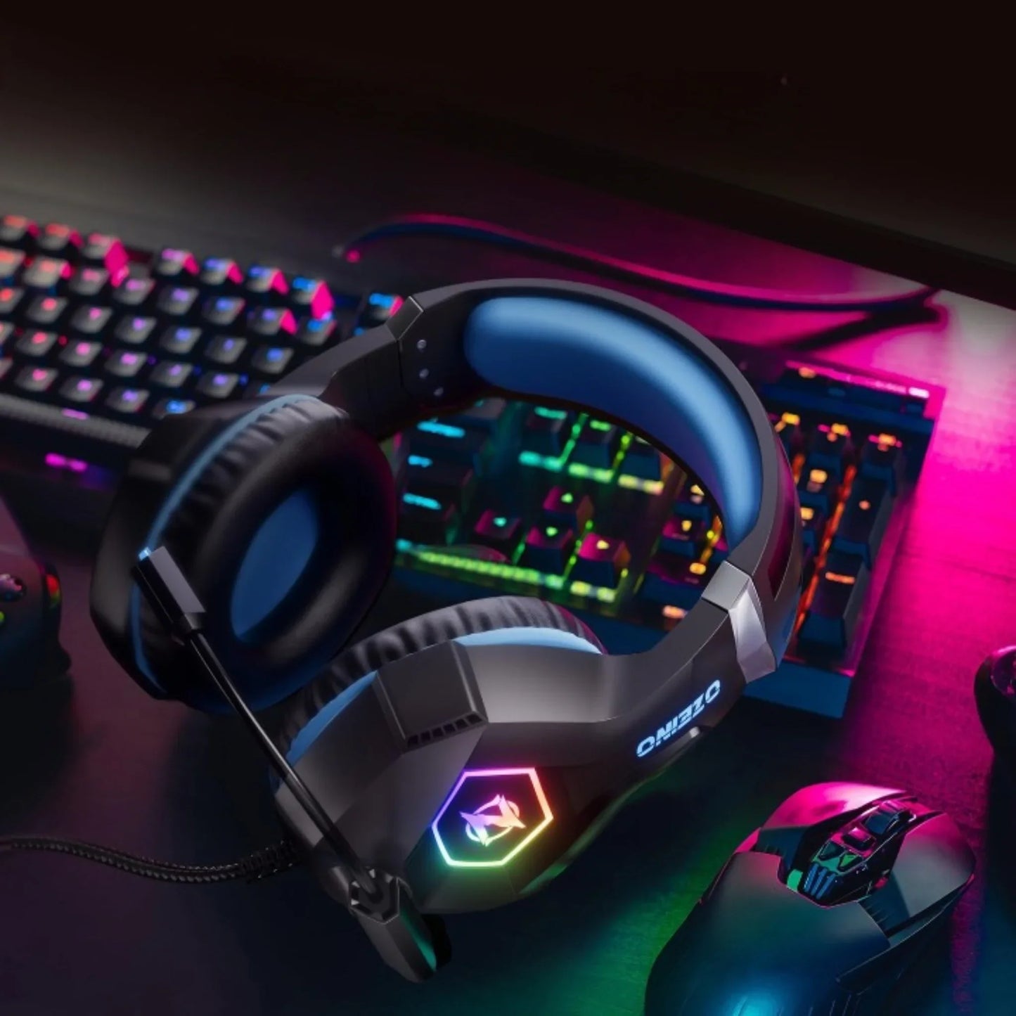 Cuffie Gaming RGB 3D Surround con Microfono – PS4/PS5/PC/Xbox