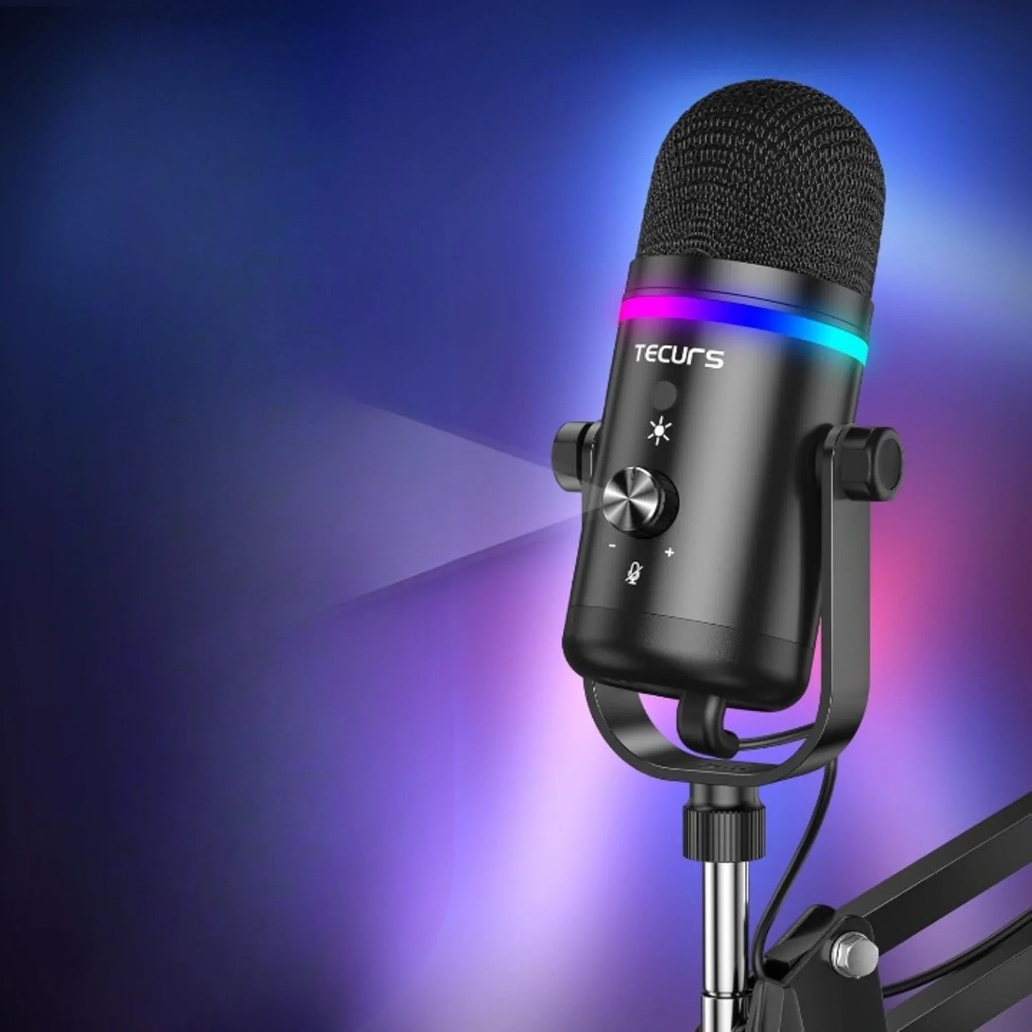 Tecurs Microfono RGB PC – Gaming & Podcast