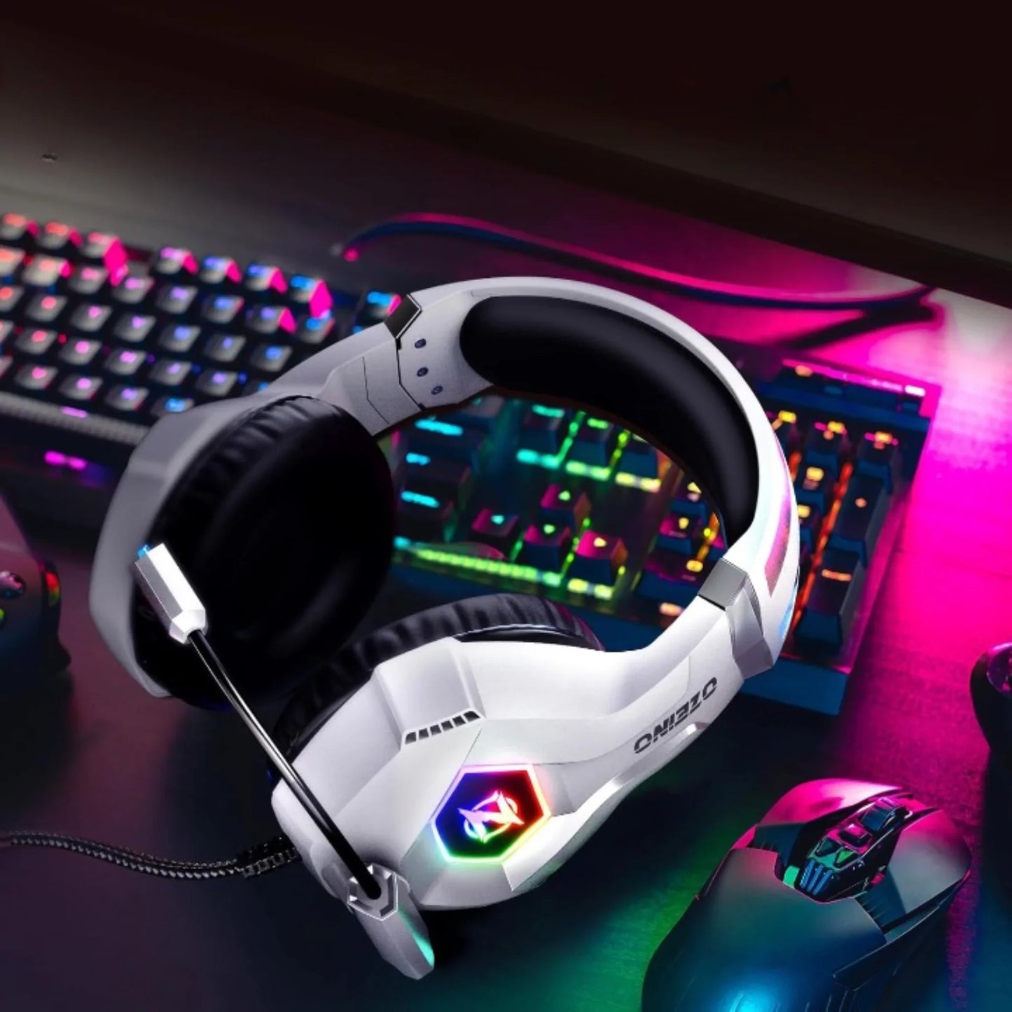 Cuffie Gaming RGB 3D Surround con Microfono – PS4/PS5/PC/Xbox