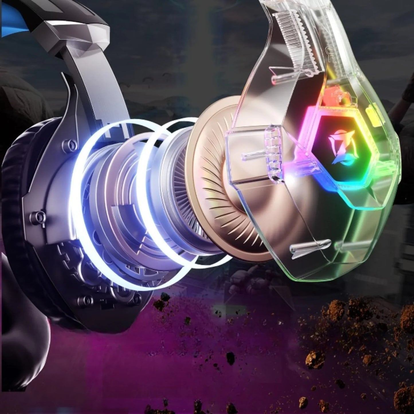 Cuffie Gaming RGB 3D Surround con Microfono – PS4/PS5/PC/Xbox